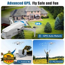 Oddire 4K Drones with Camera GPS Auto Return 48 Min Flight