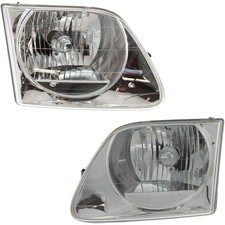 Headlight Left Right Crystal Lens for Ford Expedition 1997-2002