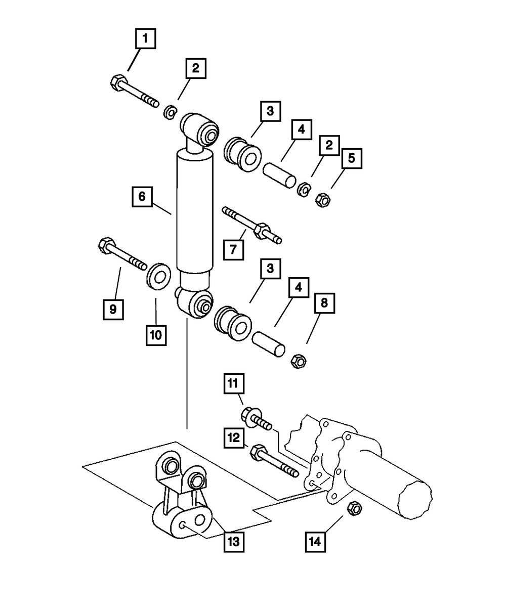 Amortiguador de suspensión para Mopar Sprinter 2500 2003-2006 (N/P 5118646AA)