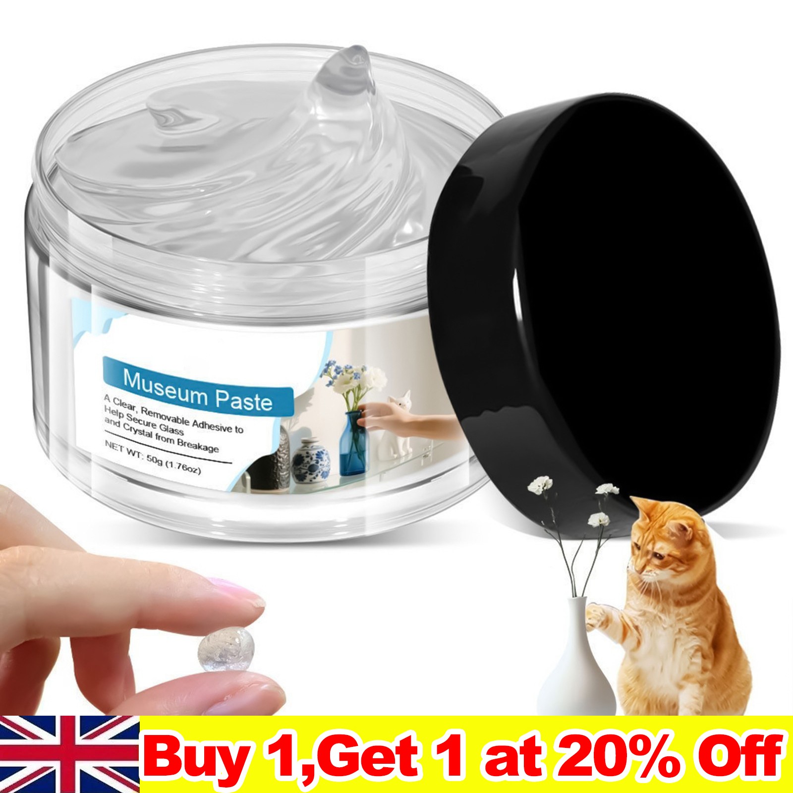 Museum Paste 50g Removable Glue Reusable Clear Mounting Putty