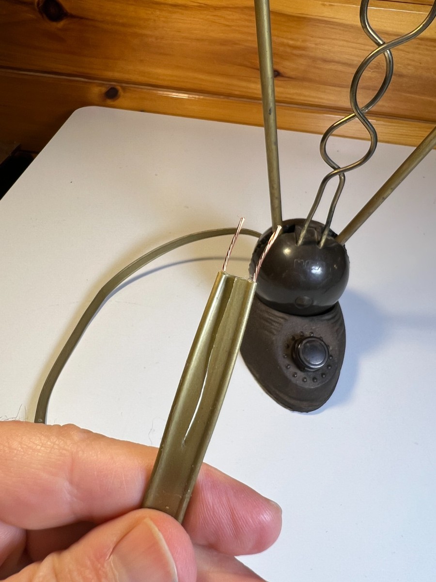 Vintage RCA Atomic Age Rabbit Ears TV Antenna Brass Space Age Mid