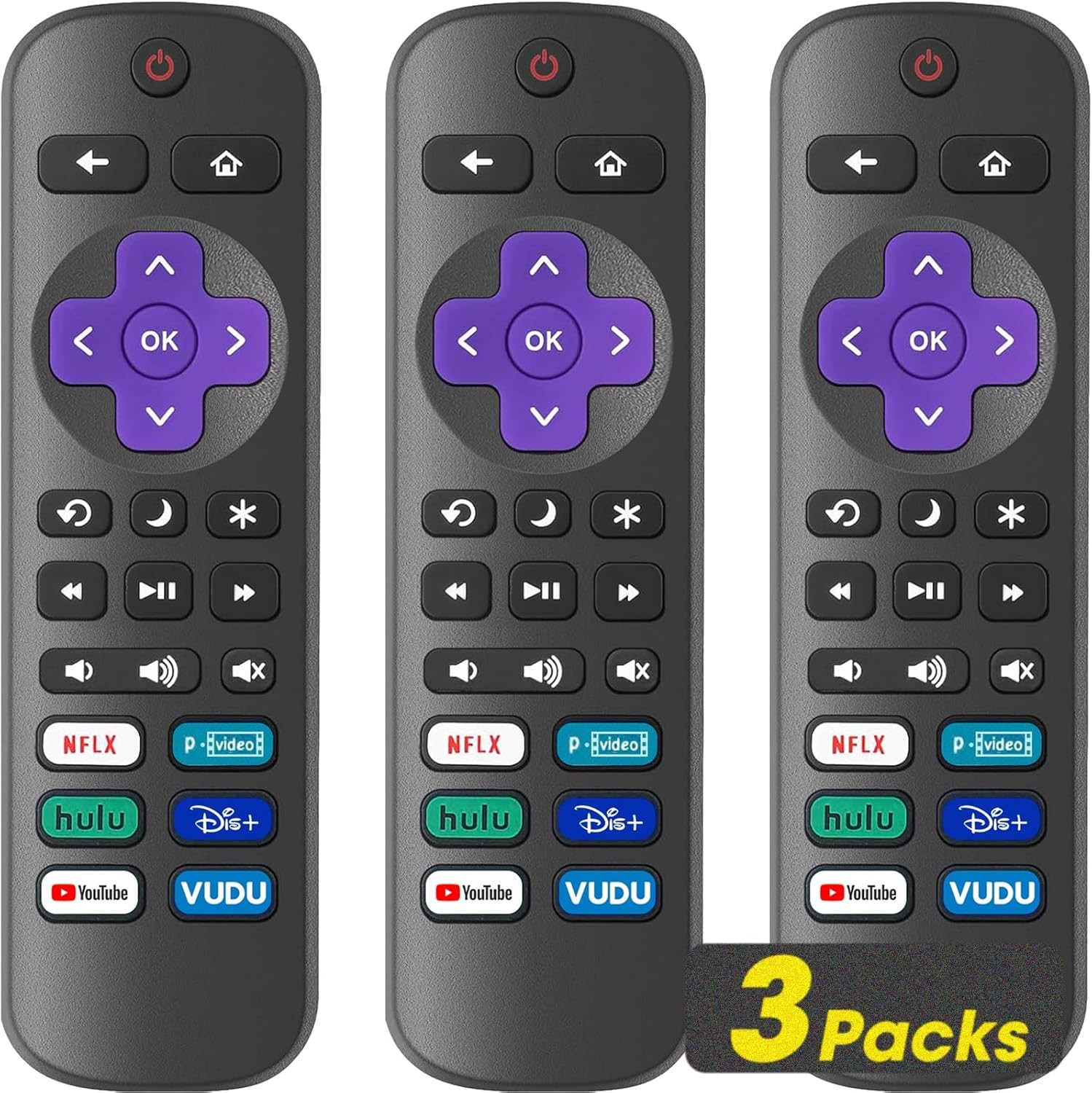 For Roku Tv Tcl Hisense Onn Sharp Philips Replacement Remote Contr