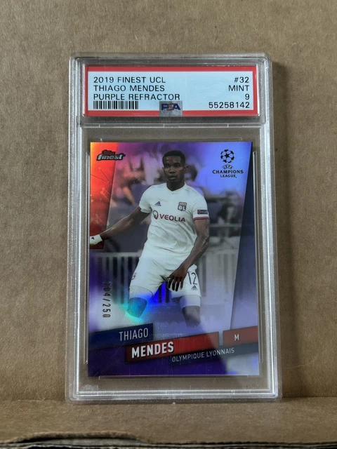 Thiago Mendes 2019 Finest UCL Purple Refractor /250 MINT PSA 9