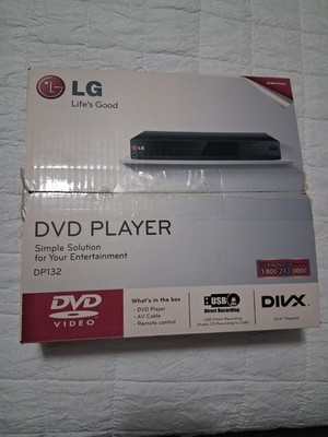 DVD Player LG DP132 USB Direct Recording DivX Dolby Digital DVD CD-R/RW MP3 USB