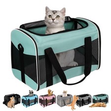 Cat Carrying Case Pet Dog Carrier Soft-Sided Cat Bag Airline Approved, Pet Tr...