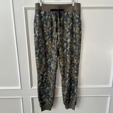 Figs Freex Lined Zamora Olive Camo Jogger Scrub Pants Women's L/T NWOT 58.