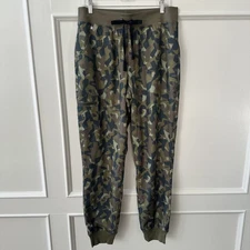 Figs Freex Lined Zamora Olive Camo Jogger Scrub Pants Women's L/T NWOT $58.
