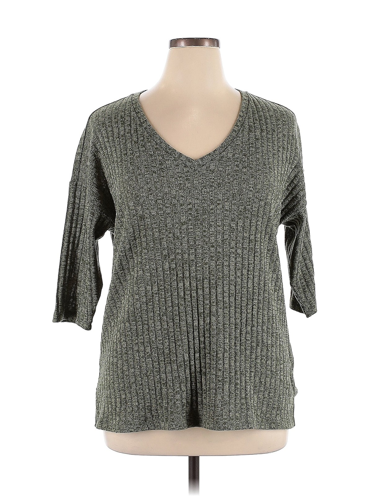 Faded Glory Women Gray Pullover Sweater 1X Plus