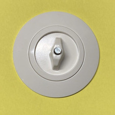 Abdeckplatte mit Knebel für Berker Schalter Serie 1930, polarweiß