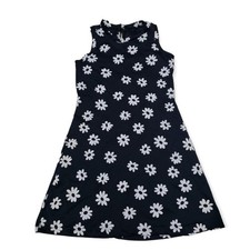 ***RARE*** VINTAGE BLACK LUXURY FLORAL DETAIL SLEEVELESS FASHION DRESS SZ SM-MED