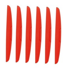 6pcs Car Door Edge Guards Protectors Silicone Anti-Collision Side Doors Red