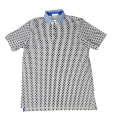 Greyson Performance Stretch Bug Geometric Print Golf Polo Shirt Large