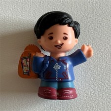 Fisher-Price Little People Figure KOBY STUDENT Blue Jacket Backpack 2016