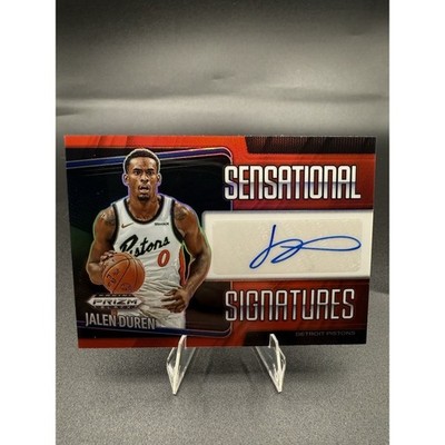 Jalen Duren 2024-25 Panini Prizm Black 04/99 Auto Sensational Signatures #SS-DUR