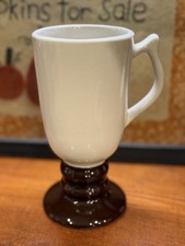 Vintage Hall China #1273 Pedestal Irish Coffee Mugs Made in USA, Retro