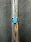 3.8g VTG Sterling Silver 925 Turquoise Ring Size 8 Jewelry Lot M