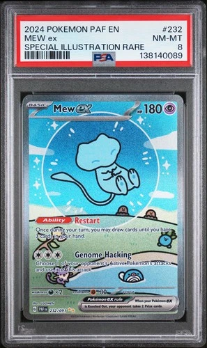 2024 POKEMON PAF EN-PALDEAN FATES SPECIAL ILLUSTRATION RARE #232 MEW EX PSA 8
