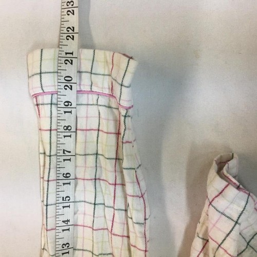 Gillgan & Omalley XL Hemd Oberteil weiß rosa kariert geknöpft langarm Nachtwäsche - Bild 6 von 6