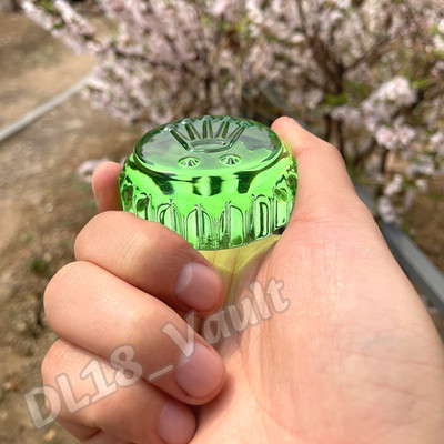 Rolex Triplock Italian Green Glass Paperweight Crystal Moon Cake Salviati