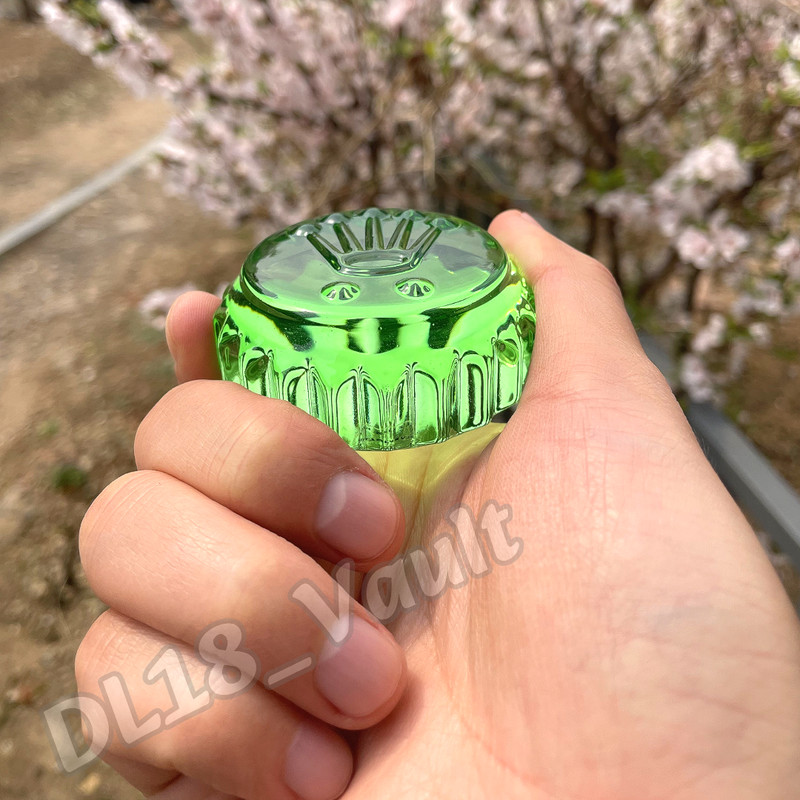 Rolex Triplock Italian Green Glass Paperweight Crystal Moon Cake Salviati