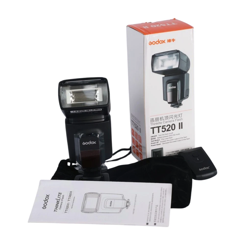 Godox TT520 II Flash for All Cameras with Hot-Shoe c/w Trigger Unit -Mint in Box - Image 3 of 4