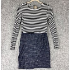 Anthropologie Dolan Shift Dress Womens XS Striped Jersey Stretch Costal Casual
