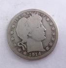1914 S Barber Silver Quarter