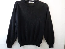 Vintage St. Croix Knits Sweater Mens M Black Wool Cashmere Long Sleeve Pullover