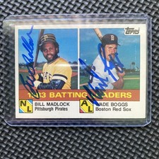 1984 Topps Tiffany WADE BOGGS & Bill MADLOCK #131 autograph signed auto card