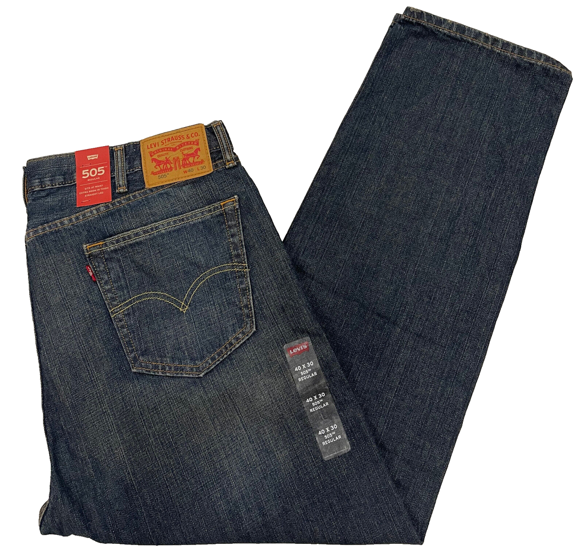 LEVI’S / 00's 505 denim pants Levi's 505 Regular Straight Fit Denim BLUE Jeans sz: 44 x 32 NWT