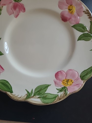 FOUR VINTAGE FRANCISCAN DESERT ROSE 6 1/4" BREAD & BUTTER PLATES - USA - Picture 7 of 8