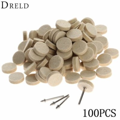 Wool Felt Polishing Buffing Wheel Grinding Polish 100Pcs 25mm Dremel Accessories