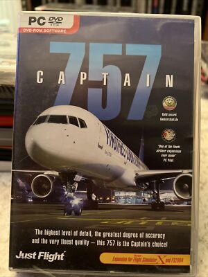 757 CAPTAIN Pc DVD Rom Add-On Microsoft Flight Simulator Sim FSX 2004 FS2004