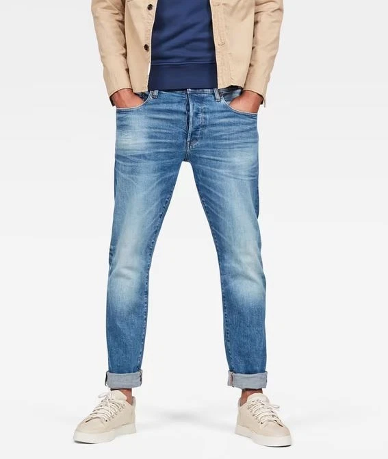 G STAR Raw Mens 3301 Straight Jeans Size W31 L30 Light Aged Blue