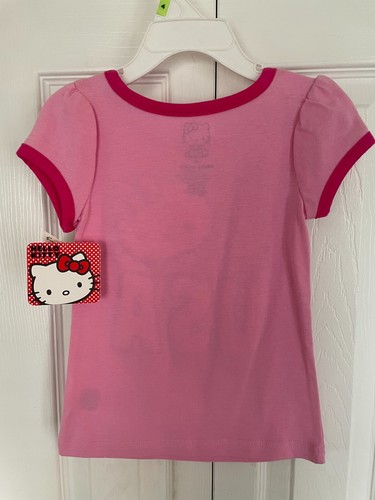 Hello Kitty Girls USA Pink T Shirt Top Size 5 - Picture 4 of 4