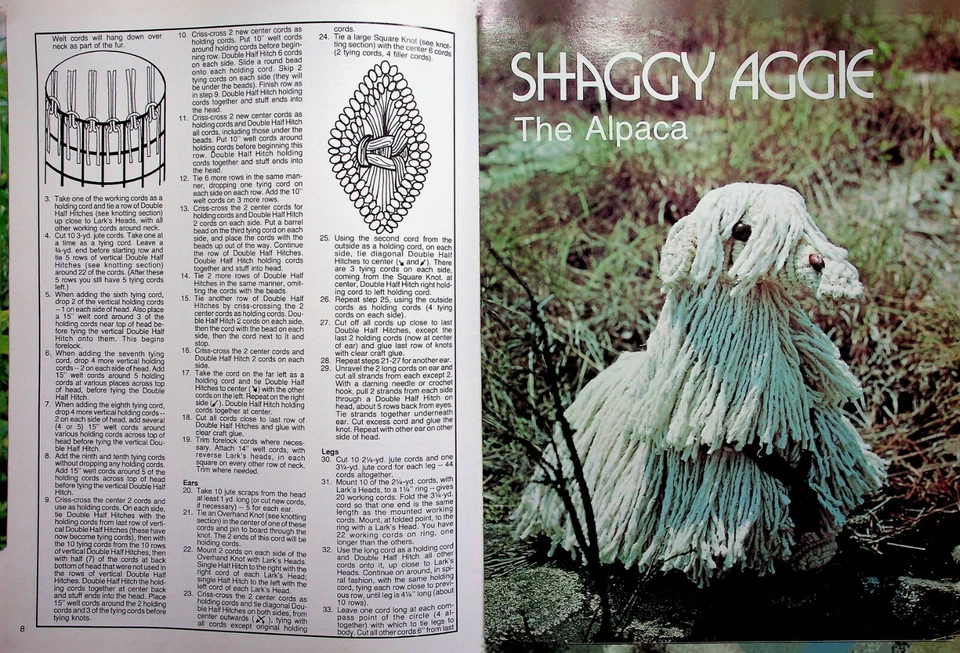 Macramé Pets Dimensional Animals Advanced Projects Patterns Crafts - Image 3 of 4