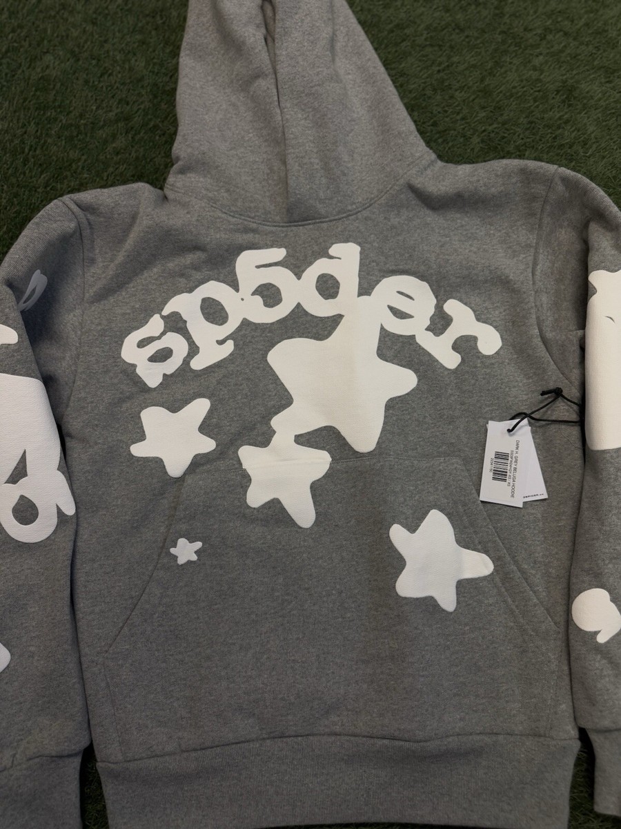 Size XS- Spider Worldwide × Young Thug Grey Beluga Sp5der
