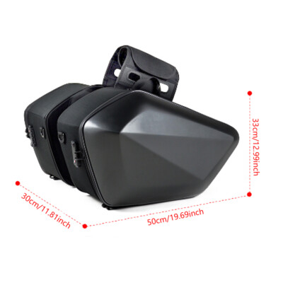 60L Practical Motorcycle Hard Shell Side Bag Saddlebags