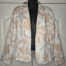 Peck  Peck Fall/Spring Jacket Tag 14 Measures Like Med Floral Paisley See Pic