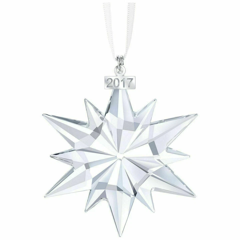 *NIB* 2017 LARGE SWAROVSKI CRYSTAL CHRISTMAS ORNAMENT STAR/SNOWFLAKE 5257589
