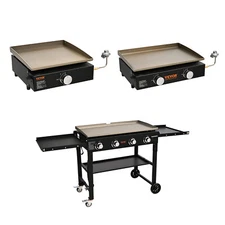 17/22/36 in Outdoor Countertop Propane Gas Griddle Flat Top Grill 1/2/4 Burners