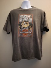 Harley Davidson T-shirt Mens XL TAZ Looney Tunes Hampton Roads Yorktown, VA