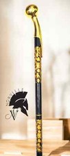 Walking Stick Cane Black  Golden Walking Stick For Men Women Adult Gift