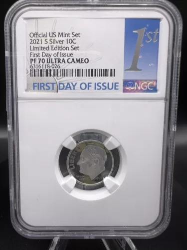 2021 S Silver Roosevelt Dime 10  NGC FDOI PF 70 Ultra Cameo US MINT SET