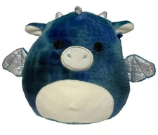 SQUISHMALLOW Dominic The Teal Blue Dragon 5” Plush Kellytoy Stuffed Animal