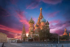 Saint Basils Cathedral Red Square Moscow Russia Photo Art Print Poster 18x12