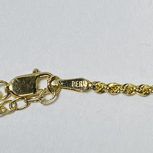 Michael Anthony 14K Yellow Gold 15"-18" Adjustable Rope Chain Bib Necklace 4.3g - Picture 7 of 7