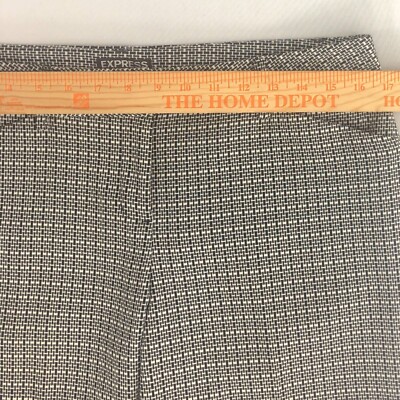 Express Womens Dress Career Pants Editor Black White Stretch 8