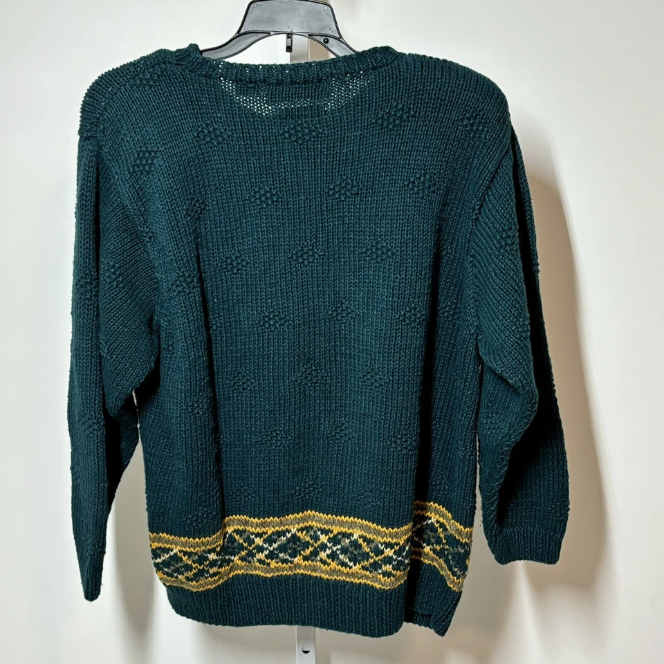Antigo combo de suéter e saia de malha Evan Picone verde escuro tamanho M - Imagem 4 de 4