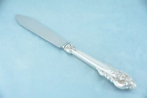 Wallace Grande Baroque 9-3/4" Fish Knife Stainless Blade Sterling No Monogram